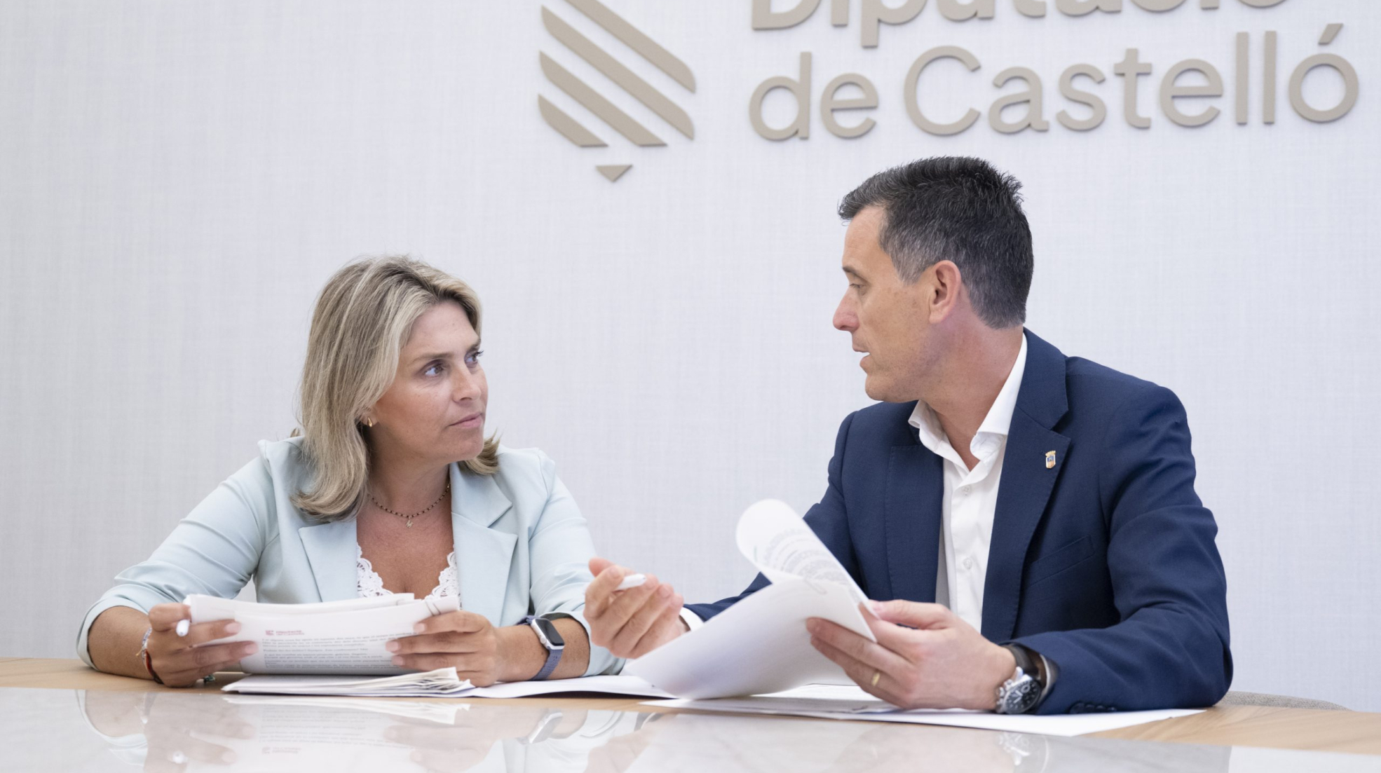 Presidenta Marta Barrachina y diputado Alejandro Clausell